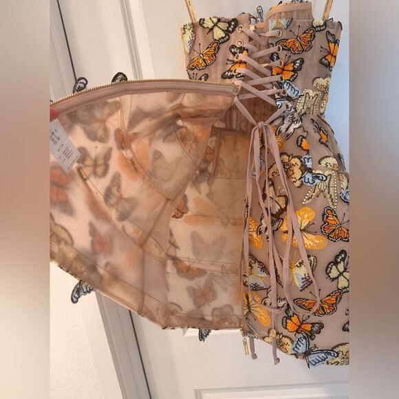 NWOT BRONX AND BANCO Bella Butterfly Maraya Multi Strapless Mini Dress, - Picture 14 of 16